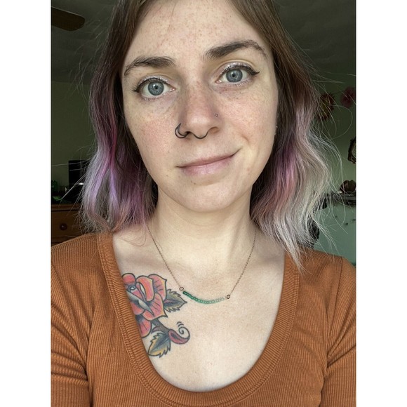 Ombre Emerald Beaded Curved Bar Gold Fill Necklace and Bracelet Set May Birthday - Picture 12 of 16